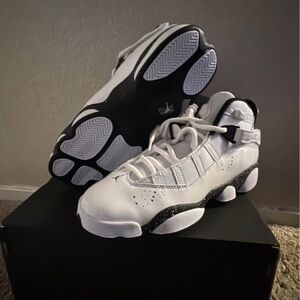 Jordan Kids White and Black Sneakers